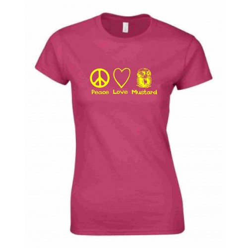  Peace Love Mustard T-shirt Ladies